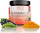Reddy Naturals Aryana Turmeric 50 – Βιολογικό συμπλήρωμα κουρκουμά σκόνη με Muscadine Grape & Okra – Fast-Dissolving, Plant-based Formula για την καθημερινή ευεξία – 30 εξυπηρετήσεις
