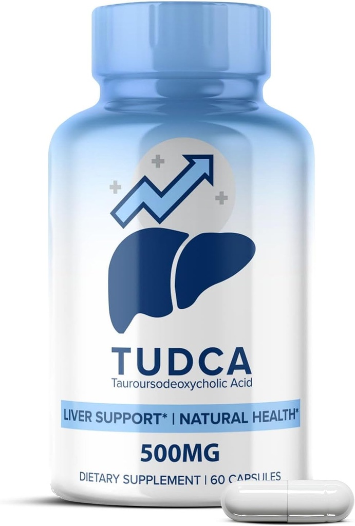Tudca Liver Support Supplement - Pack of 1, 60 Capsules Tauroursodeoxycholic Acid - Nerve Cell Support, Gallbladder, Kidney and Liver Cleanse Detox & Repair, Bile Salts Supplement by MaxLife Naturals