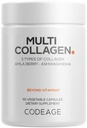 Codeage Multi Collagen Peptides Protein Capsules, 5 Τύποι κολλαγόνου, Grass-Fed & Hydrolyzed Bovine Collagen Pills Supplement, Ashwagandha, Amla Berry Vitamins, Collagen Peptides - 90 Κάψουλες