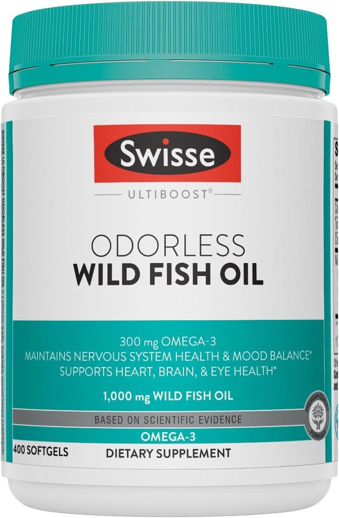 Swisse Wild Fish Oil Omega 3 Συμπληρώματα για γυναίκες και άνδρες 1000 mg Softgels 