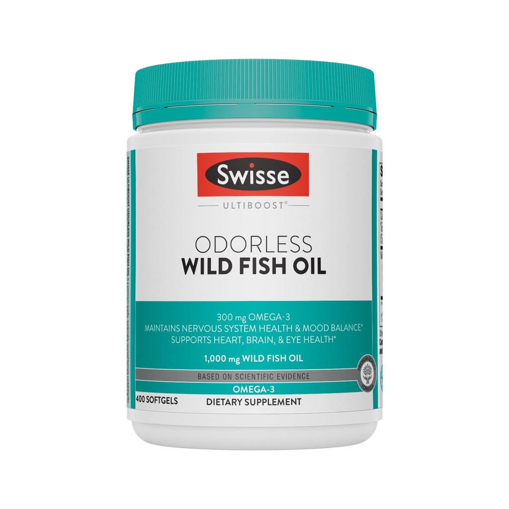 Swisse Wild Fish Oil Omega 3 Συμπληρώματα για γυναίκες και άνδρες 1000 mg Softgels 