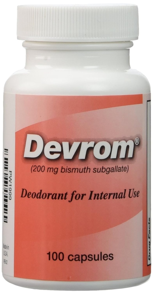 DEVROM® 200mg Καψάκια (εσωτερικό αποσμητικό) - 100 Καψάκια