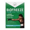 Biofreeze Μεγάλες επιθέματα ανακούφισης πόνου, επιθέματα πόνου μενθόλης για τη χαμηλότερη πλάτη, λαιμό, γόνατο, & ώμο, άνετο και ευέλικτο ύφασμα μένει στη θέση του, FSA Επιλέξιμες, 5 ct