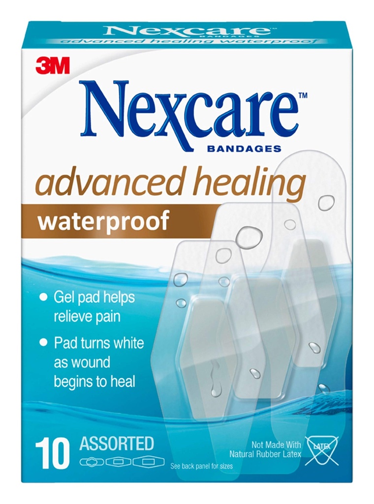Nexcare Advanced Healing Αδιάβροχοι Επιδέσμους, Ποικιλία μεγέθη, 10 κόμης