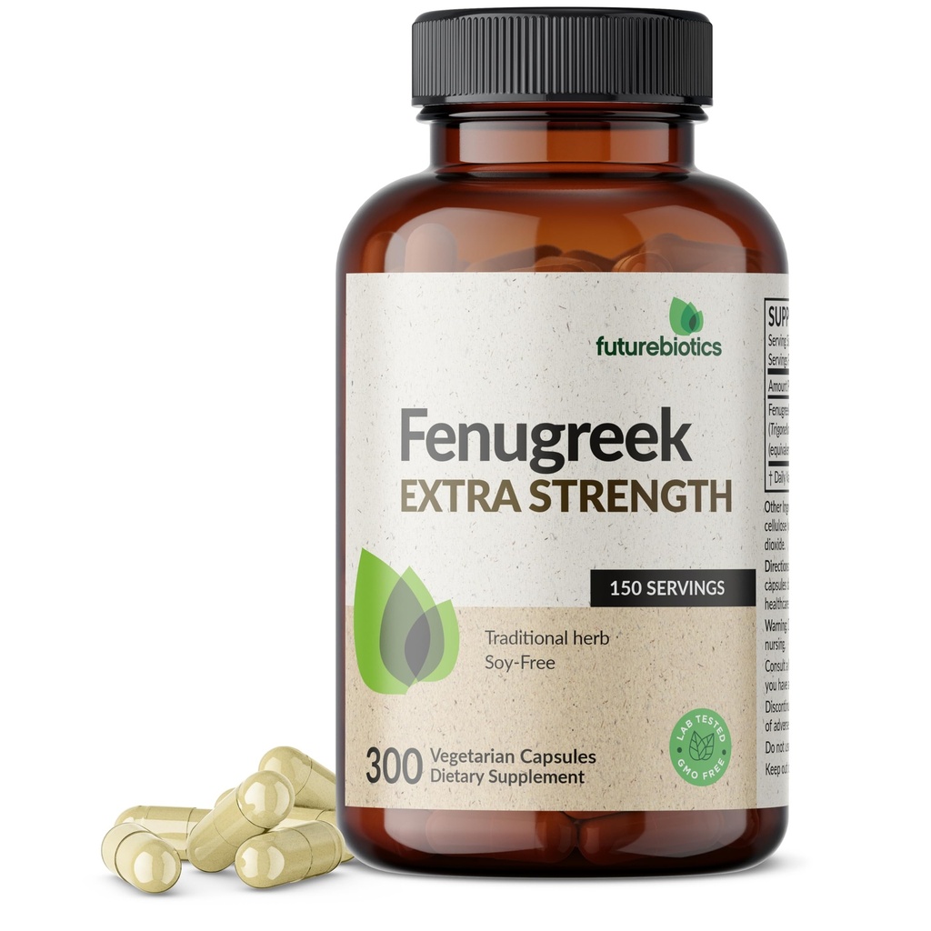 Futurebiotics Fenugreek Extra Strength Supports Γενικά Καλή υγεία & ευεξία, Μη ΓΤΟ, 300 κάψουλες χορτοφάγων