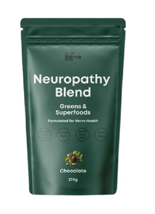 Νευροπάθεια Superfood Blend Greens Σκόνη για Περιφερική Νευροπάθεια με 600mg R Άλφα Λιποϊκό Οξύ - Σοκολάτα Γεύση