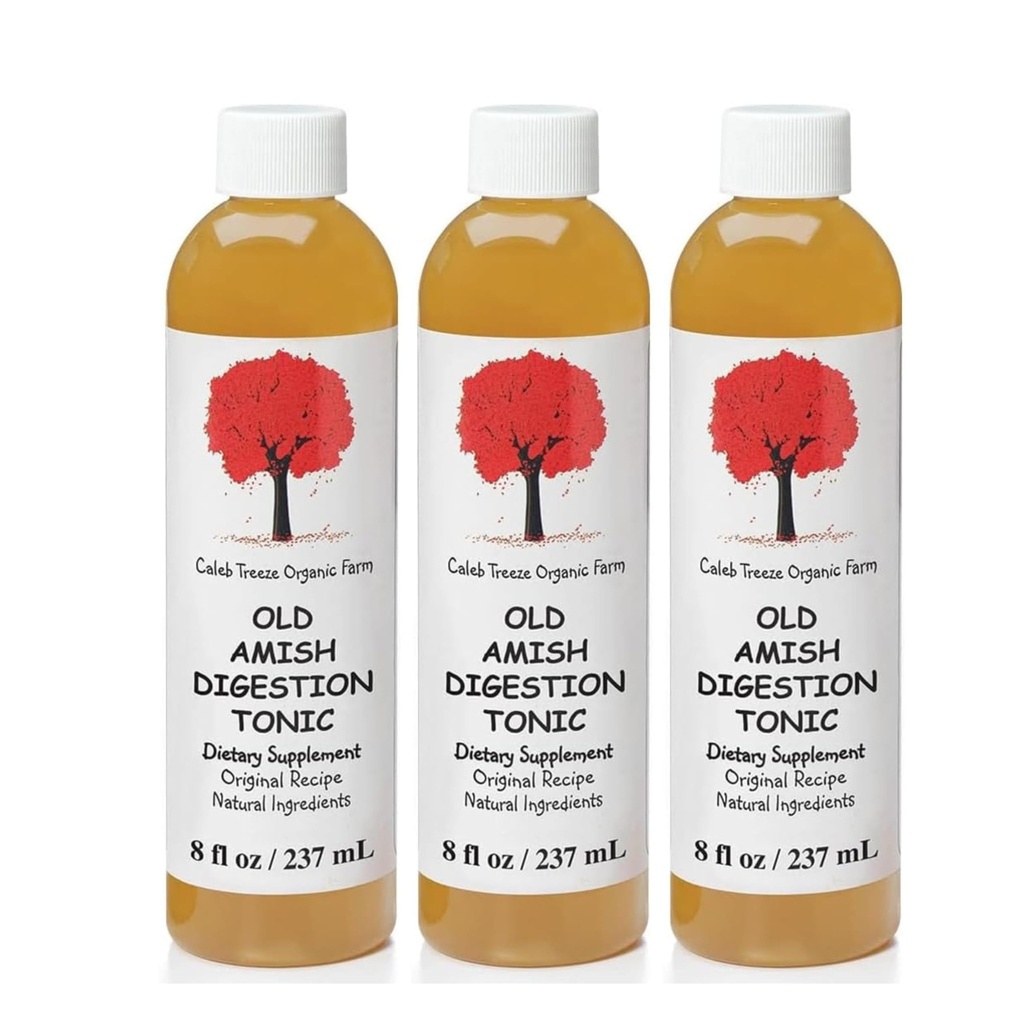 Caleb Treeze Old Amish Digestion Tonic (Πρώην: Σταματά την αναρρόφηση οξέων) 8 oz (πακέτο των 3)
