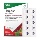 Floradix Σιδερένια Δισκία - Συμπλήρωμα σιδήρου με Βιταμίνες Β, Φολικό οξύ, Βιταμίνη C & More - Ενεργειακή Υποστήριξη - Χορτοφαγικά & Χωρίς Γλουτένη - 120 Δισκία (120 Σερβιέτες)
