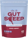 Gut Sweep - Daily Digestion Supplement - Psyllium Husk Fiber - Υποστηρίζει τον έλεγχο ορεκτικών - Χωρίς γλουτένη & με βάση το φυτό - Keto & Παλαιό Φιλικό - 40 εξυπηρετήσεις - Μικτό μούρο