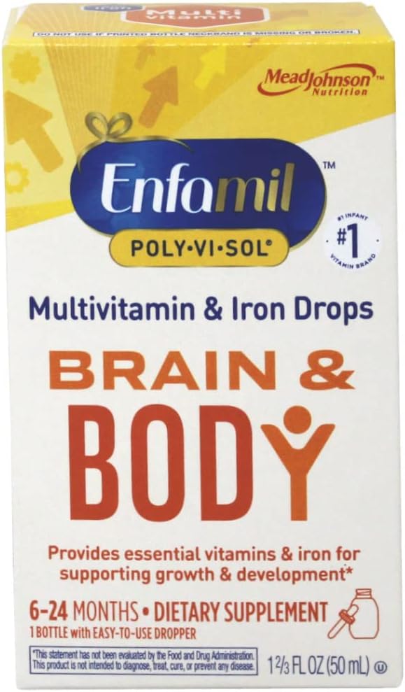 Enfamil Poly Vi Sol Πολυβιταμίνες σταγόνες με σίδηρο - 50 mL μπουκάλι