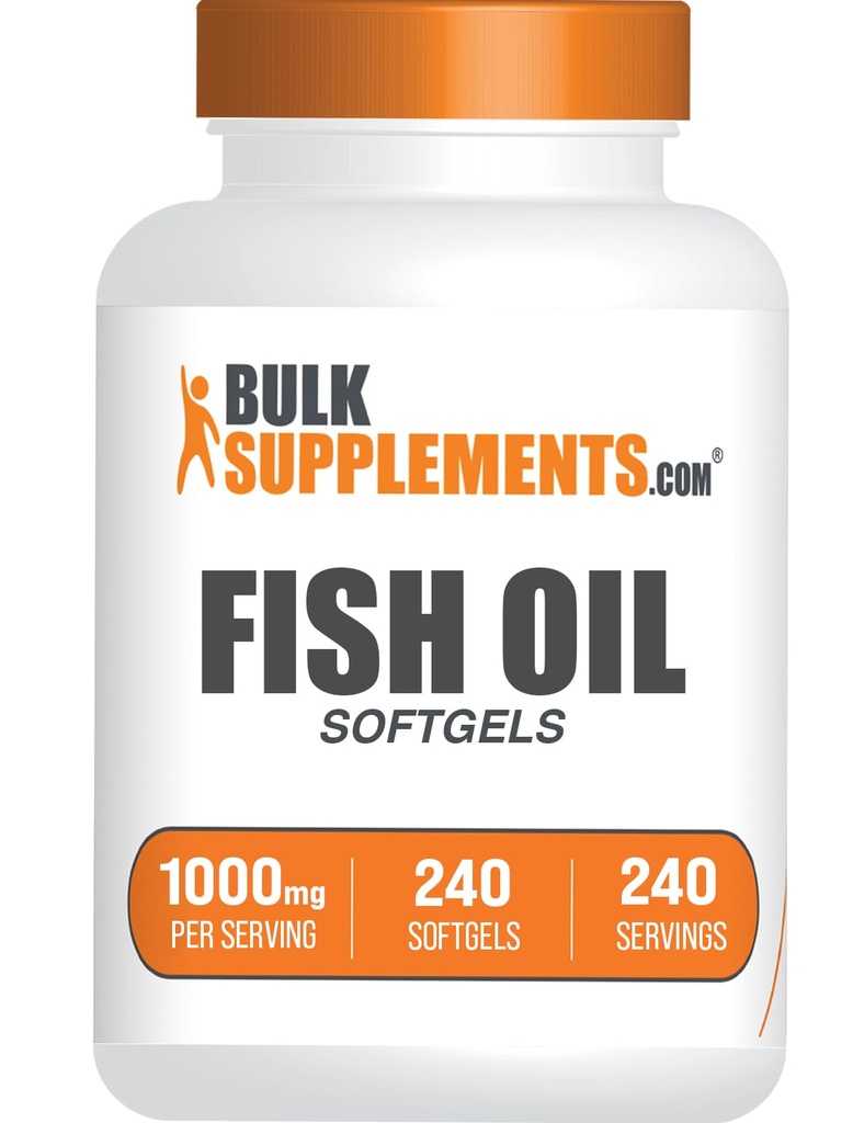 BulkSupplies.com ιχθυέλαιο 1000mg Softgels - Συμπληρώματα ιχθυελαίου, Ωμέγα 3 συμπληρώματα - Χωρίς γλουτένη, 1 Softgel ανά υπηρεσία, 240 Count (Pack of 1)