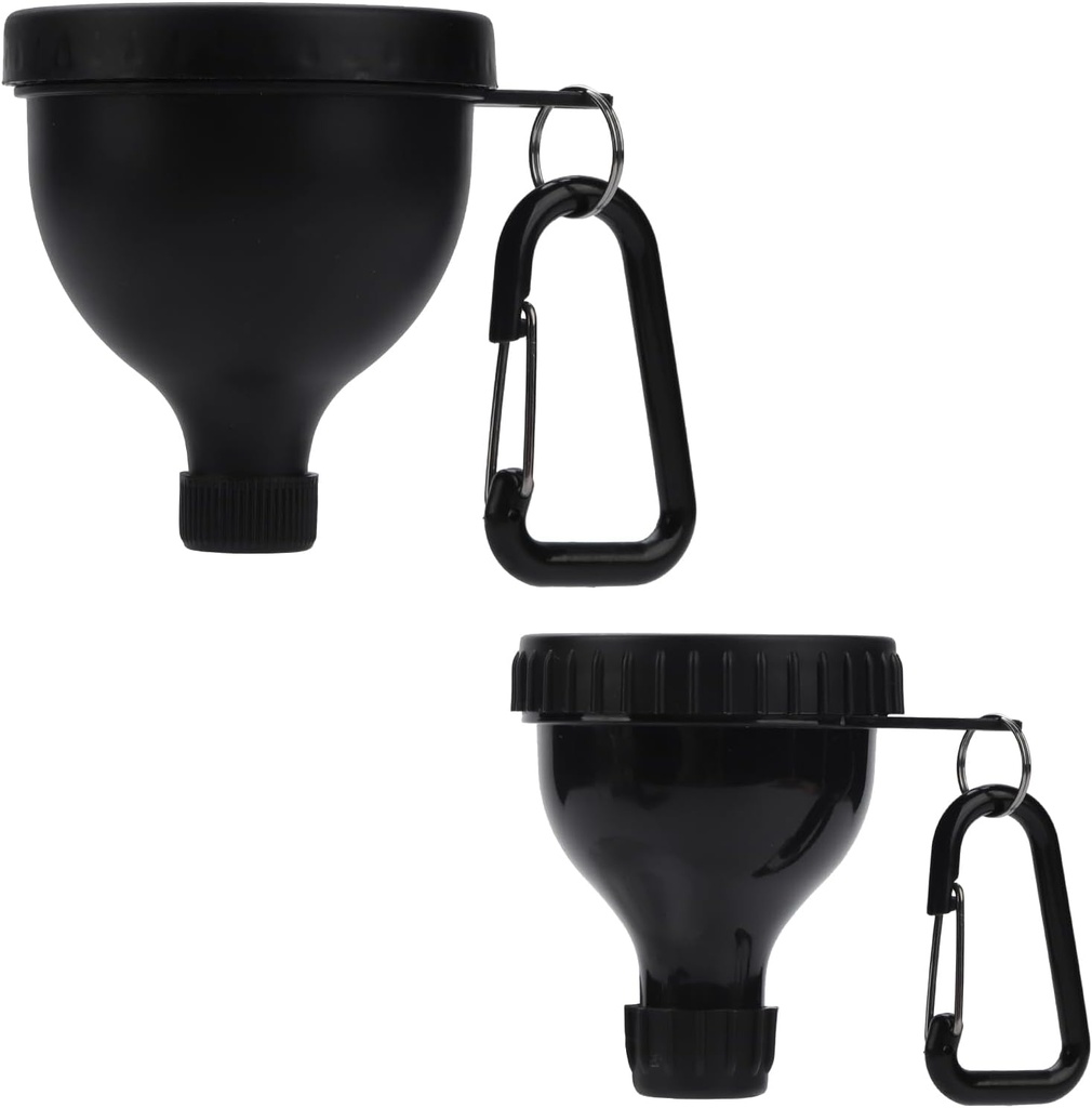 2 Pcs Protein Powder Container, Portable Protein Powder Travel Container, Protein Powder Funnel, Water Bottle Funnels for Powder Mixes, Pre Workout/Gym Supplement Funnel Keychain (50ml+100ml)
