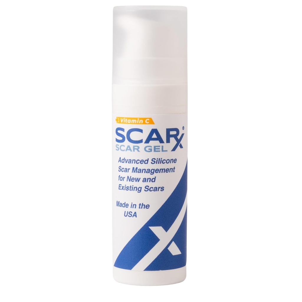 Scarx - Advanced Silicone Scar Gel με βιταμίνη C - Μείωση ουλή Επίκαιρη για υπερτροφικές ουλές & κελοΐδες Μετά από χειρουργική επέμβαση, εγκαύματα, τραυματισμούς - Αποτροπή νέων ουλών - Fade Old Scarring - 0.5oz (15g) Μπουκάλι
