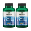 Swanson Acetyl-L-Carnitine - Amino Acid συμπλήρωμα Προώθηση Γνωστική Υγεία & Μυϊκή Υποστήριξη - Φυσική Φόρμουλα Μπορεί να προωθήσει την υγεία του νευρικού συστήματος - (100 κάψουλες λαχανικών) (2 Pack)