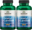 Swanson Acetyl-L-Carnitine - Amino Acid συμπλήρωμα Προώθηση Γνωστική Υγεία & Μυϊκή Υποστήριξη - Φυσική Φόρμουλα Μπορεί να προωθήσει την υγεία του νευρικού συστήματος - (100 κάψουλες λαχανικών) (2 Pack)