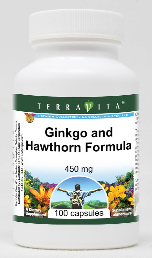 Ginkgo και Hawthorn Formula - 450 mg (100 κάψουλες, ZIN: 514013)