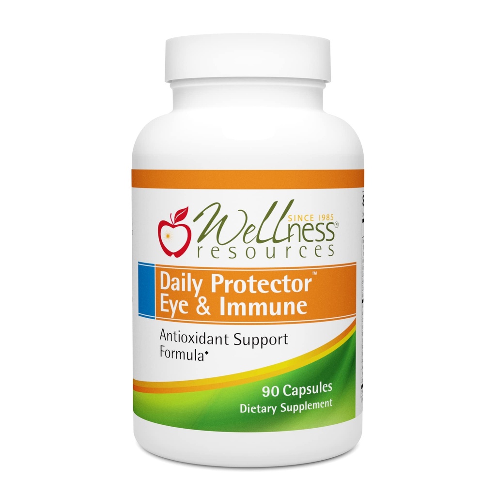 Wellness Resources Daily Protector Eye & Immune - Lutein, Lycopene, Zeaxanthin, Cryptoxanthin, Bilberry και More for Eye, Immune, and Skin Health (90 Κάψουλες)