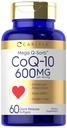 Carlyle CoQ10 600 mg Softgels | 60 Count | Mega Q-Sorb Coenzyme Q-10 | with Black Pepper Extract | Non-GMO & Gluten Free Supplement