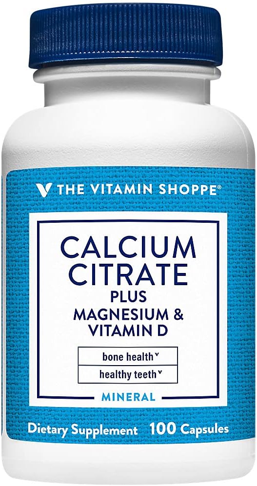Citrate+Magnesium&Vitamin D, Multi-Mineral Bone Health Supplement,Βιταμίνη D Βοηθά Απορρόφηση, Ασβέστιο 999mg, Μαγνήσιο 567mg, Βιταμίνη D 612IU ανά ημερήσια δόση (100 Κάψουλες) από The Vitamin Shoppe