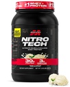 Muscletech Whey Protein Powder (Vanilla Cream, 2,2 Λίρες) - Nitro-Tech Ultimate Muscle Building Formula με Whey Protein Isolate - 30g πρωτεΐνης, 3g Creatine & 6,8g BCAA - Συσκευασία Μαΐου Vary