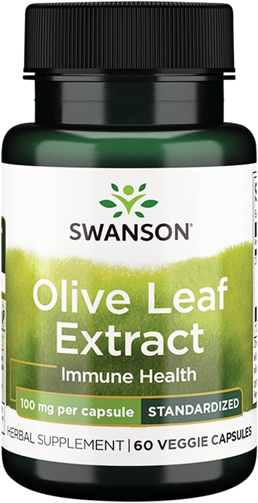 Swanson HRB Olive Leaf EXT STD 100MG 60VEGCP