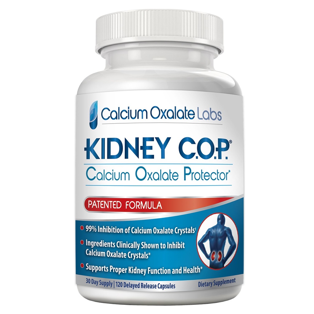 KIDNEY C.O.P. Oxalate Protector Ασβέστιο 120 κάψουλες, πατενταρισμένο Kidney υποστήριξη για το ασβέστιο Oxalate κρύσταλλα, Stop Recurrence