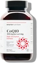 SMARTERNUTRITION CoQ10 400 mg Υψηλή Απορρόφηση - Φυσικά ζυμωμένη Ubiquinone w/Organic Ψυχρής Πίεσης Ελαιόλαδο - για την Υγεία της Καρδιάς, Κυτταρική Ενέργεια - Μη ΓΤΟ, Χωρίς Γλουτένη - 60 Count[30-Day Supply]