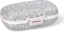 1Pack Travel Pill Organizer, 8 διαμερίσματα Φορητή θήκη χάπι, μικρό κουτί χάπι για Pocket Purse Φορητή ιατρική Βιταμίνη Container (Sparkling Silver)