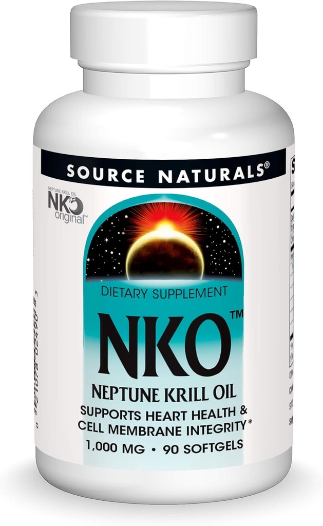 Πηγή Naturals NKO Neptune Krill Oil, Υποστηρίζει την υγεία της καρδιάς και κύτταρα μεμβράνη Ακεραιότητα *, 1000 mg - 90 Softgels