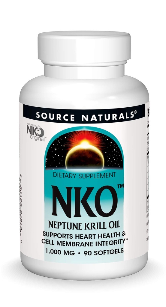 Πηγή Naturals NKO Neptune Krill Oil, Υποστηρίζει την υγεία της καρδιάς και κύτταρα μεμβράνη Ακεραιότητα *, 1000 mg - 90 Softgels