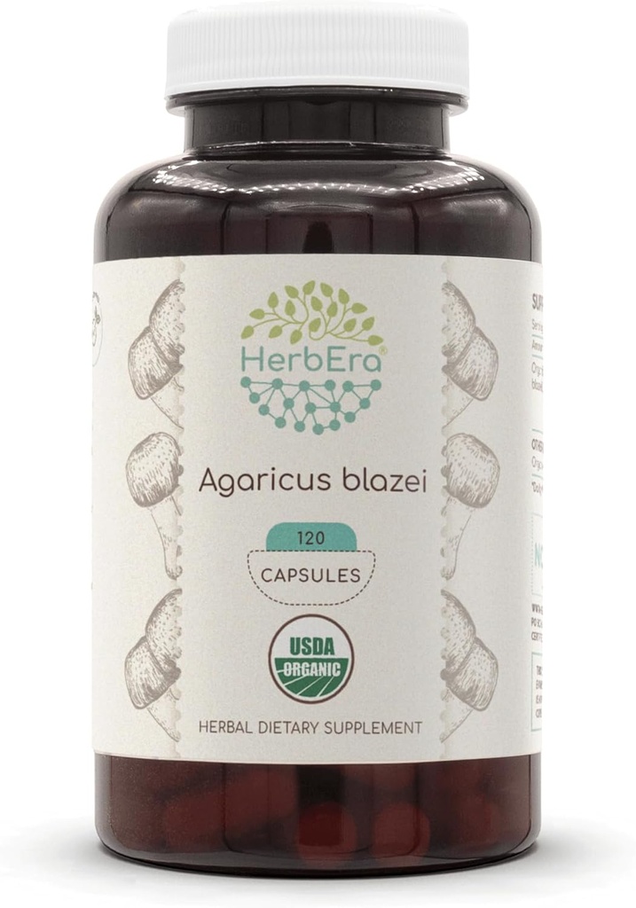 HerbEra Agaricus Blazei USDA Organic 120 Κάψουλες 