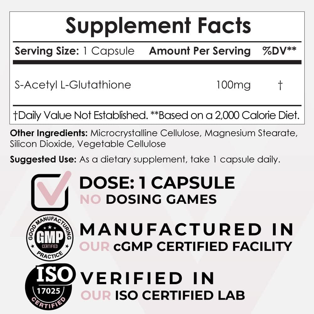Κάψουλες S-Acetyl L-Glutathionone 100mg 