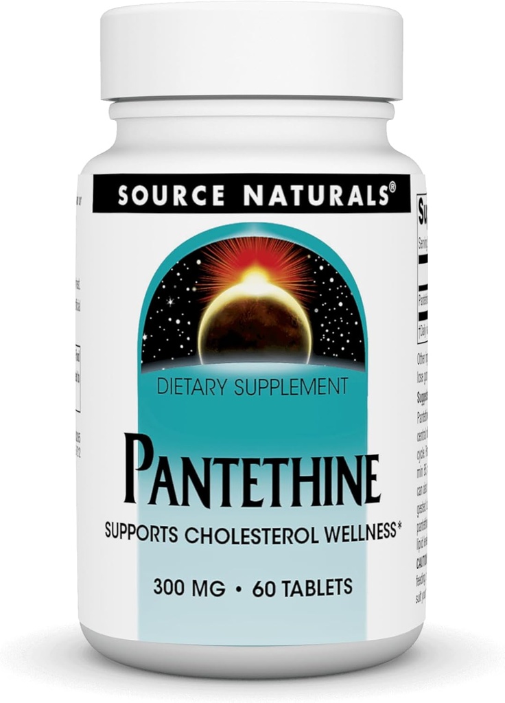 Source Naturals Pantethine, Supports Cholesterl Wellness*, 300 mg, 60 Tablets