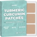 Turmeric Curcumin Patches (Pack of 60) - 100% Natural Patch for Women and Men - with Biotin - Body Support - Enhanced Formula