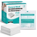 General Medi Sterile Gauze Sponges, 4" x 4" Μη-Woven Pound Pads - Ατομικά τυλιγμένα Πολύ Απορροφητικά Σφουγγάρια Pads για Υπομασιακές Μικρές Πληγές, Κόψεις & Καψίματα Φροντίδα Τραυμάτων (60 Πακέτα, 120 Κομμάτια Σύνολο)