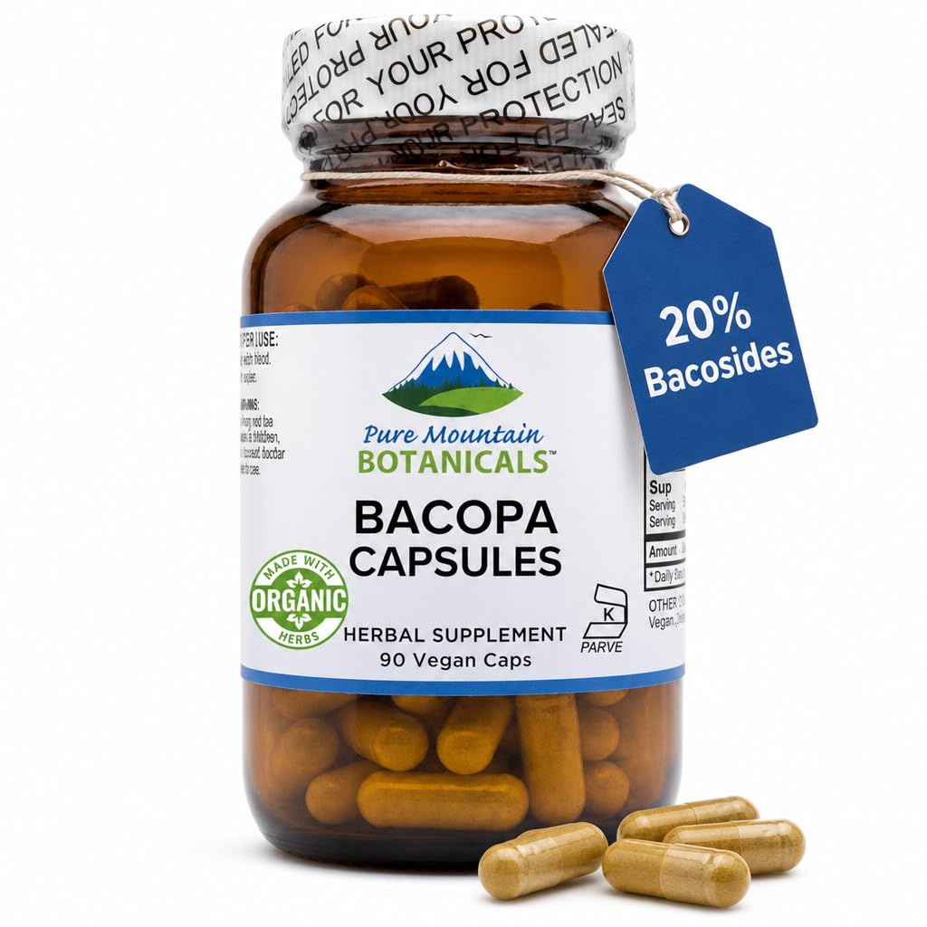 Αγνά Βοτανικά του Βουνού Bakopa Monnieri Κάψουλες - Vegan Caps με Βιολογικό Bakopa & Standardized Bacopa Extract Συμπλήρωμα