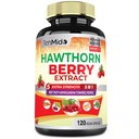Hawthorn Berry Extract Κάψουλες - 120 Vegan Κάψουλες για 4 μήνες - Συνδυασμένη ρίζα τεύτλων, Ashwagandha, Turmeric κουρκουμίνη & Μαύρο πιπέρι