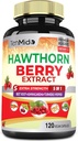 Hawthorn Berry Supplement Extract Capsules - 120 Vegan Capsules for 4 Months - Combined Beet Root, Ashwagandha, Turmeric Curcumin & Black Pepper