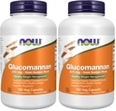 NOW Συμπληρώματα Τροφίμων, Glucomannan (Amorphophallus konjac) 575 mg, Υποστηρίζει την κανονικότητα *, Υγιεινή Διαχείριση Βάρος *, 180 κάψουλες Veg (πακέτο του 2)