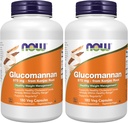 NOW Συμπληρώματα, Glucomannan (Amorphophallus konjac)575 mg, 180 Κάψουλες Κόμης (πακέτο των 2)