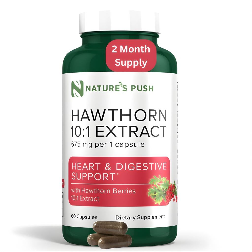 Super Potent Hawthorn Berry 10:1 Κάψουλες εκχύλισμα για Digestion Heart Health and Glycemic support - Extra Strength Hawthorn Berry Capsules - Μη Γλουτένη Gumten Free Vegan GMP USA 2 μήνα προμήθεια