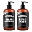 Άνδρες Beard Wash and Beard Conditioner Bundle Σετ για άνδρες, πρόσωπο και γενειάδα Σαμπουάν και Conditioner Σετ για άνδρες w/biotin Σύνθεση για την ανάπτυξη των μαλλιών προσώπου Πιτυρίδα, Δώρα για άνδρες, 500ml*2