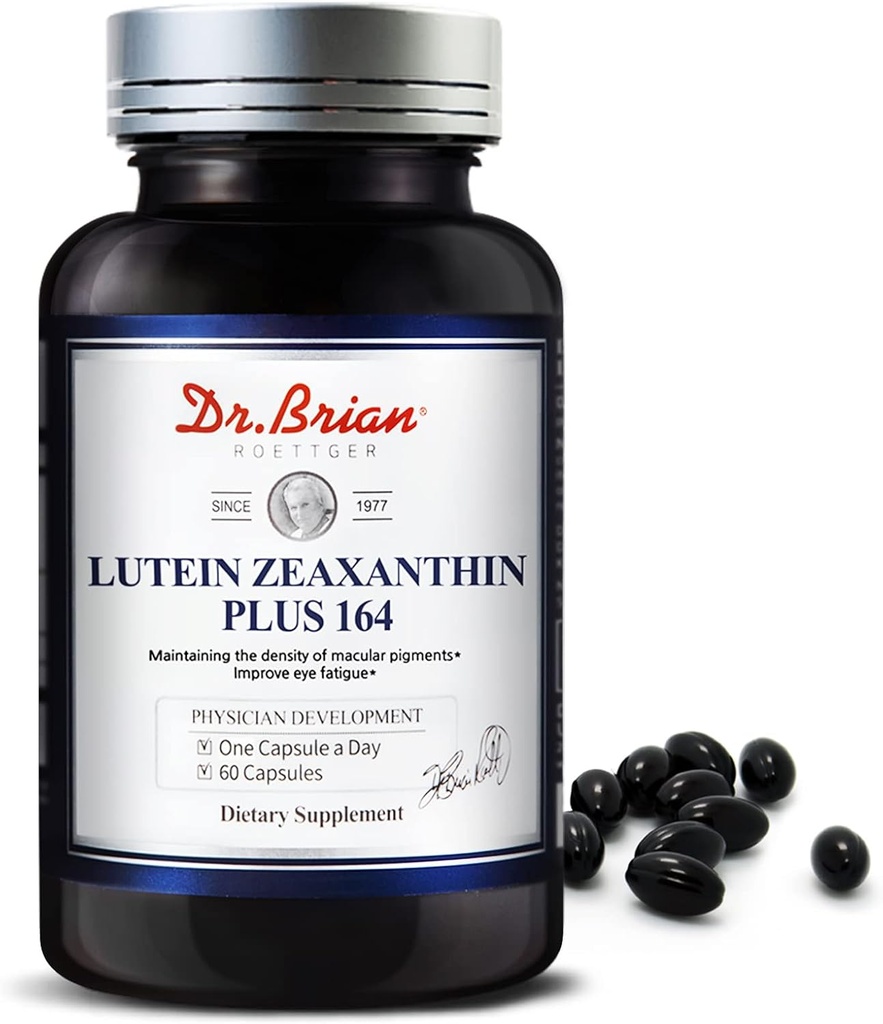 Dr. Brian Lutein και Zeaxanthin Συμπληρώματα, Οφθαλμικές Βιταμίνες Εκφύλιση Μη ΓΤΟ, Γλουτένη Χωρίς Ξηρά Μάτια Υγεία Οράματος, 60 Κάψουλες