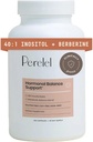 Perelel Hormone Balance Support, Womens Inositol συμπλήρωμα με βερβερίνη, Myo & D Chiro Inositol, Alpha Lipoic Acid, & Dim για την υποστήριξη της γυναικείας υγείας, σόγια, γαλακτοκομικά & γλουτένη, μη ΓΤΟ, 120 κάψουλες