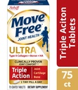 Μετακίνηση δωρεάν τύπου ΙΙ Collagen, Boron & HA Ultra Triple Action Tablets, Move Free (75 Count in A Bottle) 1 ea (Pack of 3)