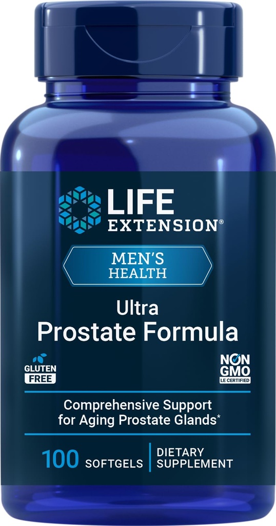 Life Extension Ultra Prostate Formula, 100 Softgels, Natural Supplement for Men
