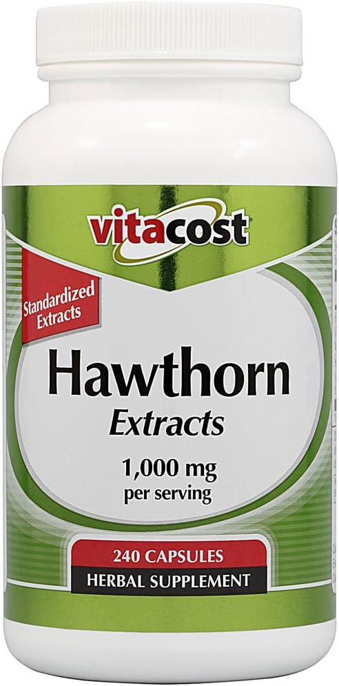 Vitacost Standardized Hawthorn Extract - 1000 mg ανά Σερβίρισμα- 240 Κάψουλες