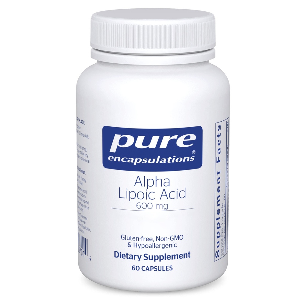 Καθαρές ενθυλακώσεις Alpha Lipoic Acid 600 mg - Συμπλήρωμα ALA για την υποστήριξη του ήπατος, αντιοξειδωτικά, νευρική υγεία, καρδιοαγγειακή υγεία & υδατάνθρακες Υποστήριξη - Premium Alpha Lipoic Acid - 60 κάψουλες