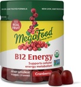 MegaFood Vitamin B12 Energy Gummies - Vegan - Μεθύλιο B12 Βιταμίνες για την υποστήριξη της κυτταρικής παραγωγής ενέργειας - Cranberry - Καθημερινή συμπλήρωμα βιταμίνης B12 - USDA Organic - 70 Gummies, 35 εξυπηρετούν