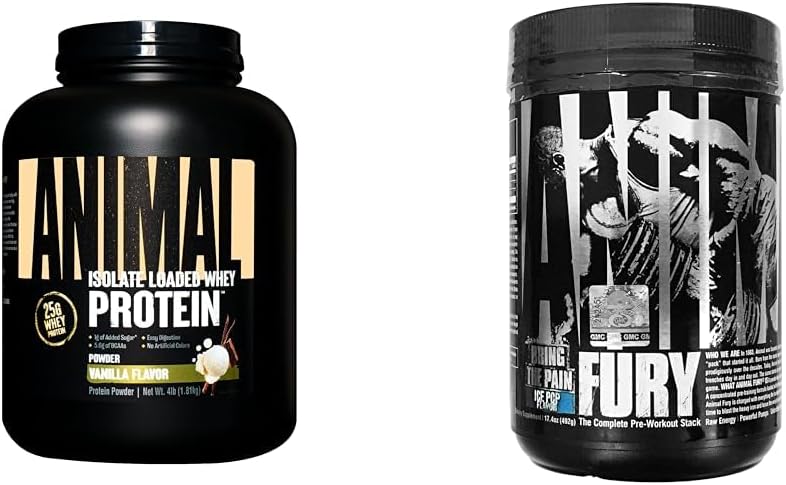 Whey Isolate Whey Protein Powder – Isolate Loaded for Post workout and Recovery & Fury - Pre workout Powder Supplement for Energy and Focus